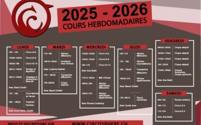 Horaires hebdomadaires 2025-2026